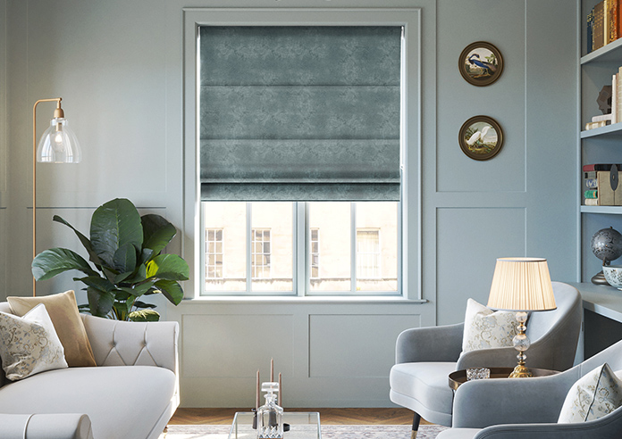 Florence Faux Suede, Mid Grey - Roman Blind - Image 3